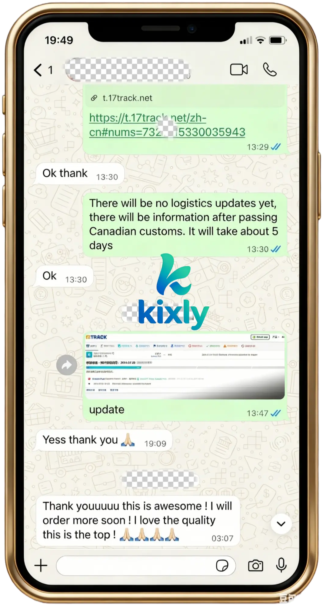 Seller-provided feedback screenshot 16. Open to read the original.